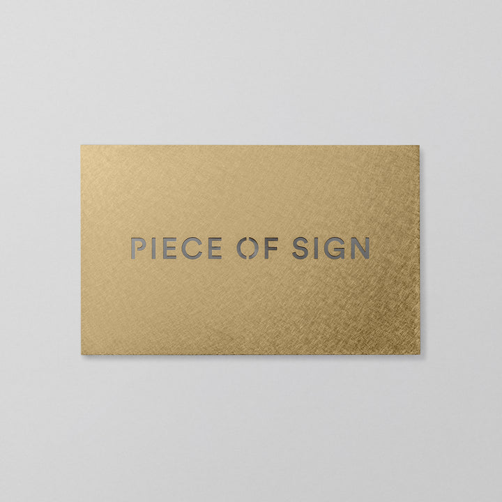 THE DOOR PLATE - くり抜き仕上げ - PIECE OF SIGN