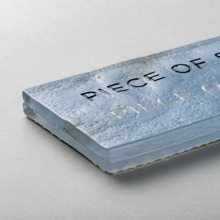 GLASS INFO SIGN - 彫刻仕上げ - PIECE OF SIGN