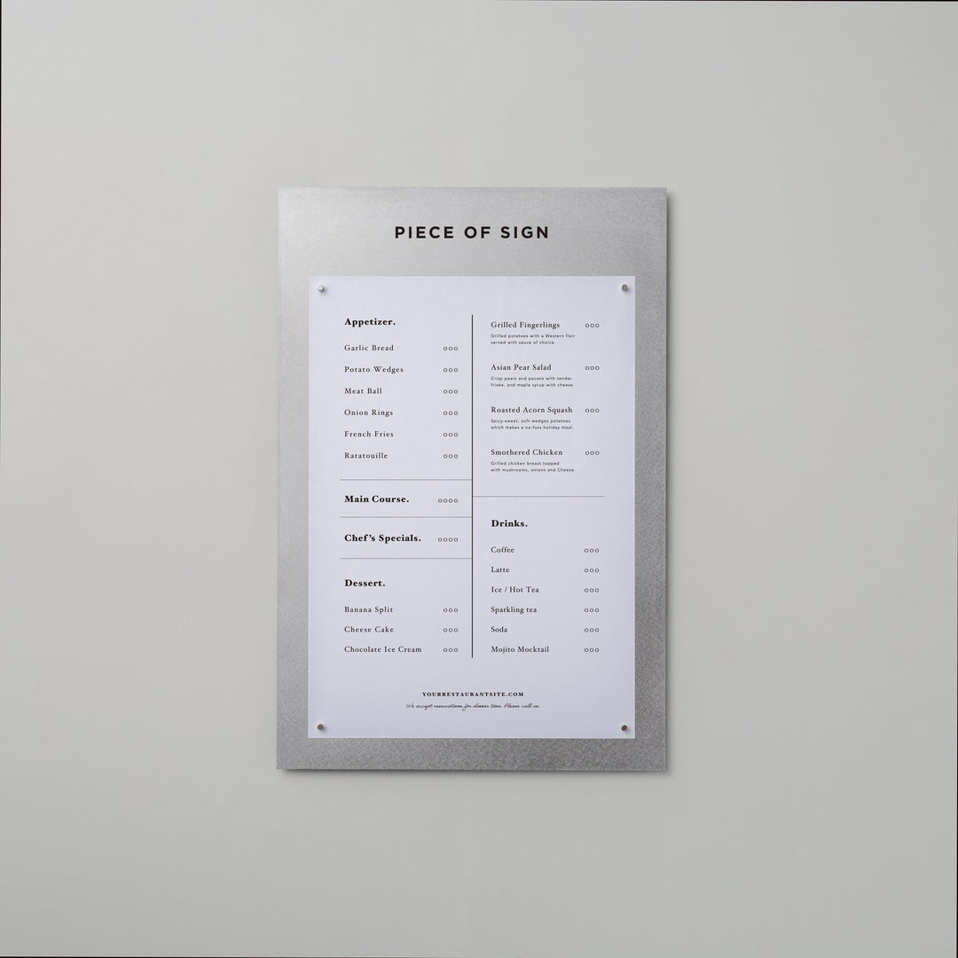 サインボードメニューembossed SIGN MENU インテリア アメリカン
