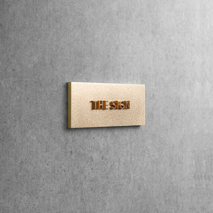 THE DOOR PLATE + 切文字サイン - SLAB
