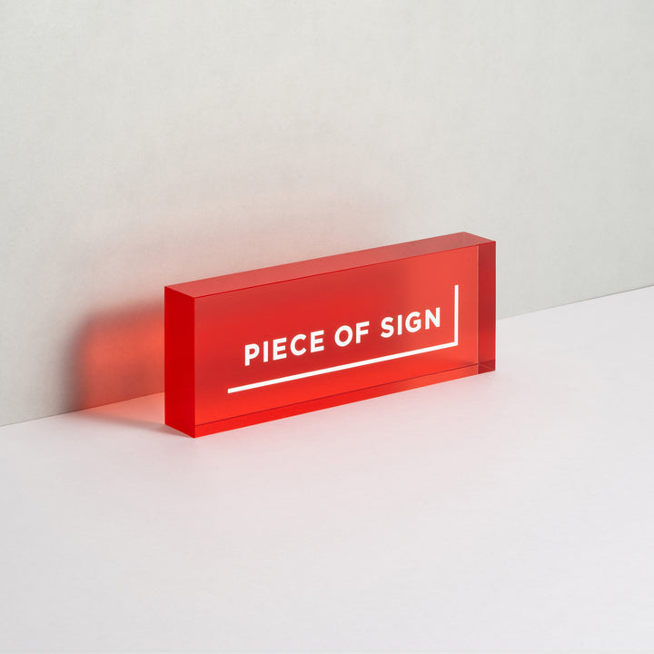 COUNTER / TABLE TOP サイン - アクリルカラー印刷 - PIECE OF SIGN