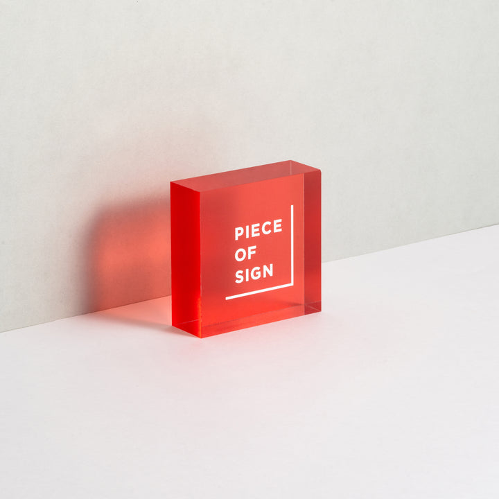 COUNTER / TABLE TOP サイン - アクリルカラー印刷 - PIECE OF SIGN