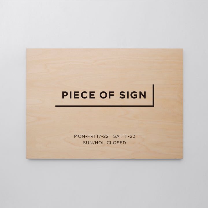 FLAT PLATE ウォールサイン L-SIZE - PIECE OF SIGN