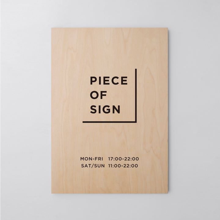 FLAT PLATE ウォールサイン L-SIZE - PIECE OF SIGN