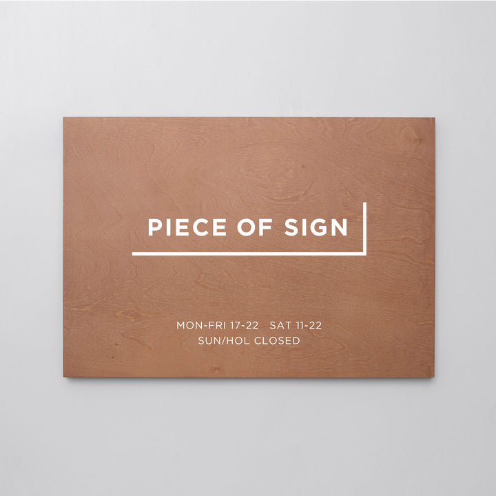 FLAT PLATE ウォールサイン L-SIZE - PIECE OF SIGN