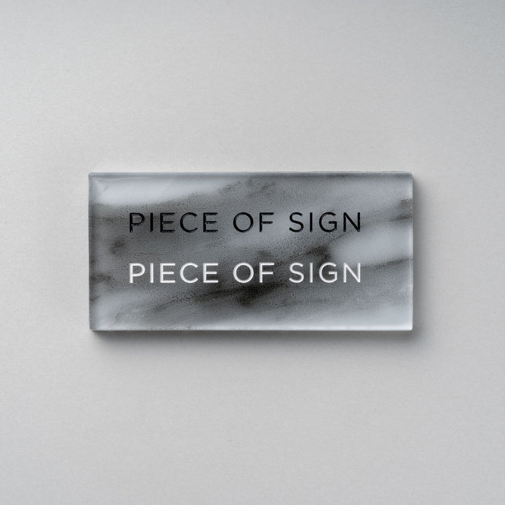 GLASS INFO SIGN - 彫刻仕上げ - PIECE OF SIGN
