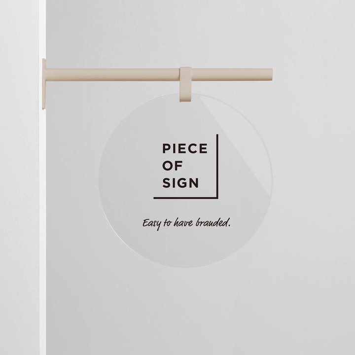 HANGING ウォールサイン 突き出し - ROUND - PIECE OF SIGN