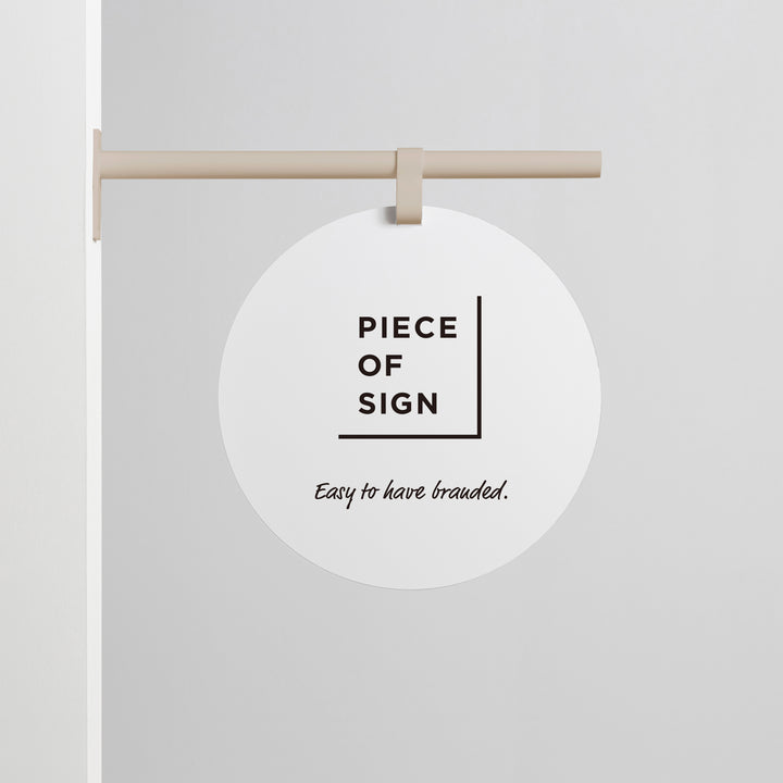 HANGING ウォールサイン 突き出し - ROUND - PIECE OF SIGN