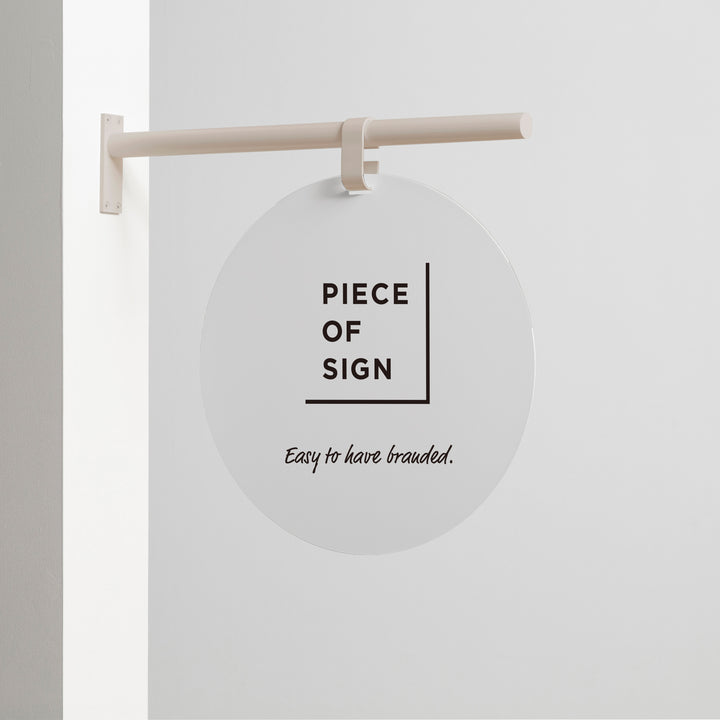 HANGING ウォールサイン 突き出し - ROUND - PIECE OF SIGN