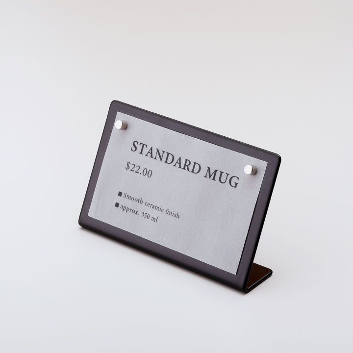 L-SHAPED PRICE POP スタンド - 紙差し替えタイプ