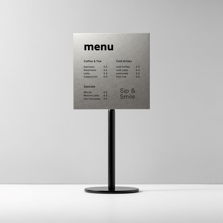 TABLE POLE プレートサイン- BLACK - PIECE OF SIGN