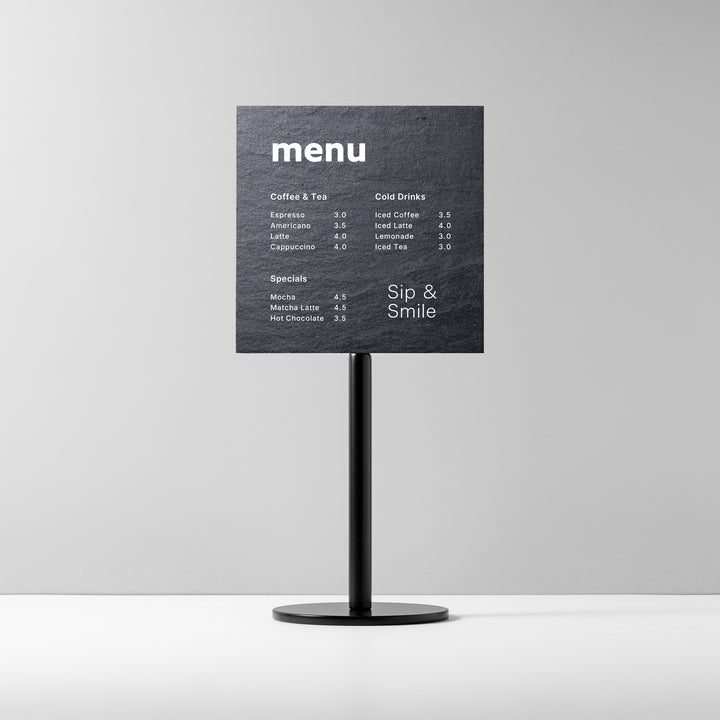TABLE POLE プレートサイン- BLACK - PIECE OF SIGN