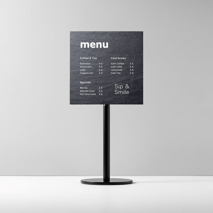 TABLE POLE プレートサイン- BLACK - PIECE OF SIGN