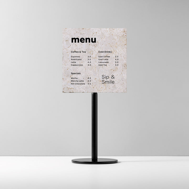 TABLE POLE プレートサイン- BLACK - PIECE OF SIGN