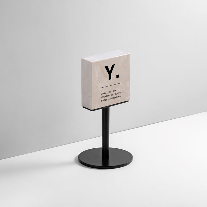 TABLE POLE ブロックサイン- BLACK - PIECE OF SIGN