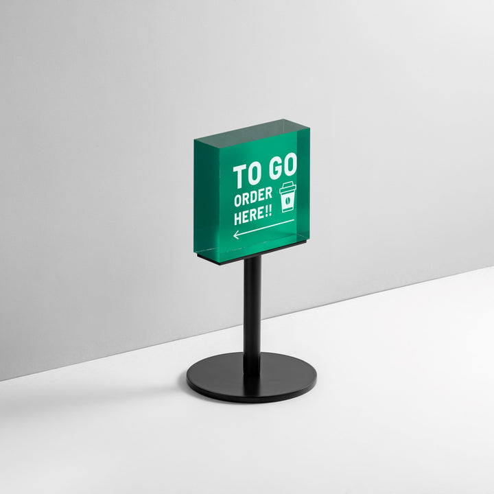 TABLE POLE ブロックサイン- BLACK - PIECE OF SIGN