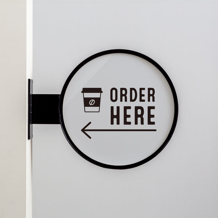 【OUTLET】FRAMED ウォールサイン 突き出し - ROUND - PIECE OF SIGN