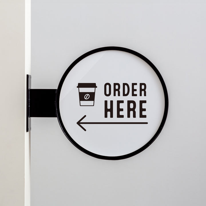 【OUTLET】FRAMED ウォールサイン 突き出し - ROUND - PIECE OF SIGN