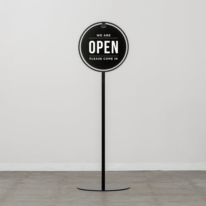OPEN & CLOSED - ROUND FRAMED スタンドサイン - PIECE OF SIGN