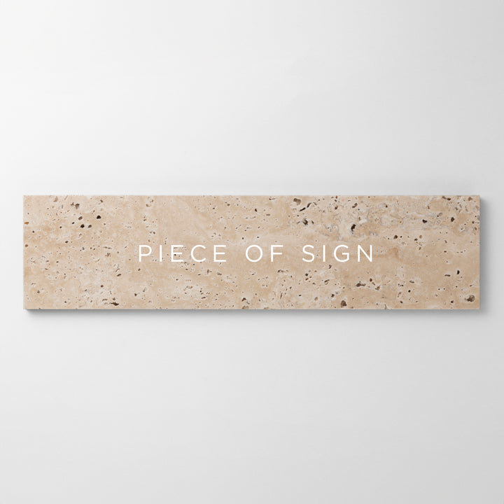 THE DOOR PLATE - clé lapidary - PIECE OF SIGN
