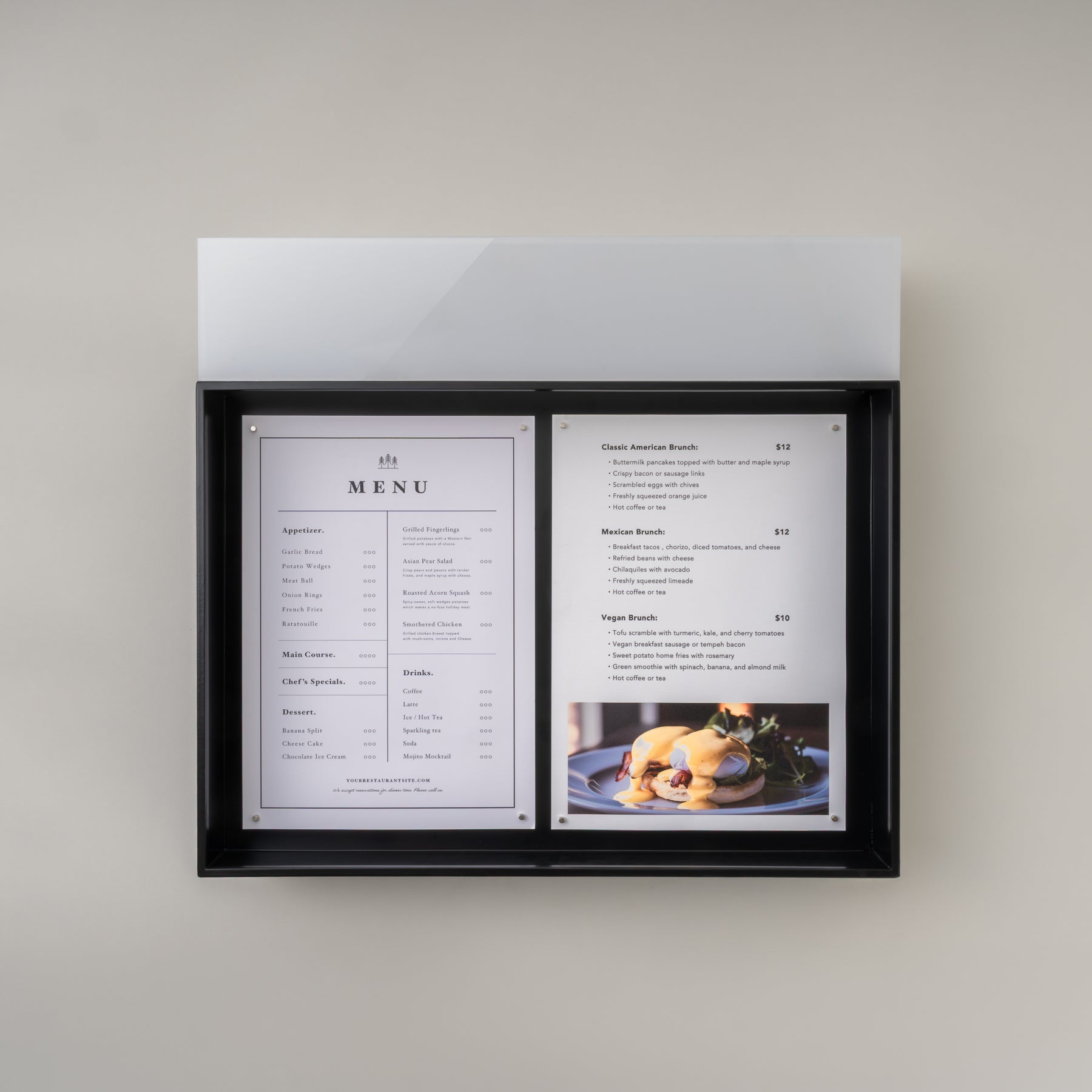 LED メニューBOX サイン 設置イメージ