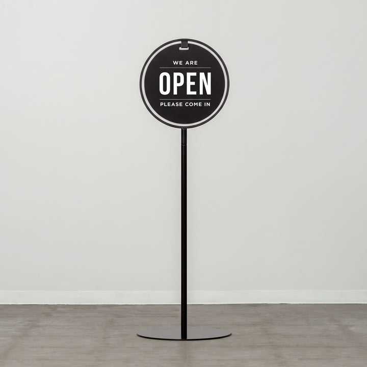 OPEN & CLOSED - ROUND FRAMED スタンドサイン