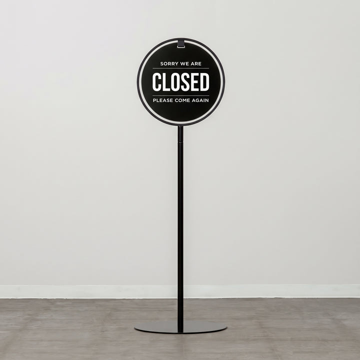 OPEN & CLOSED - ROUND FRAMED スタンドサイン