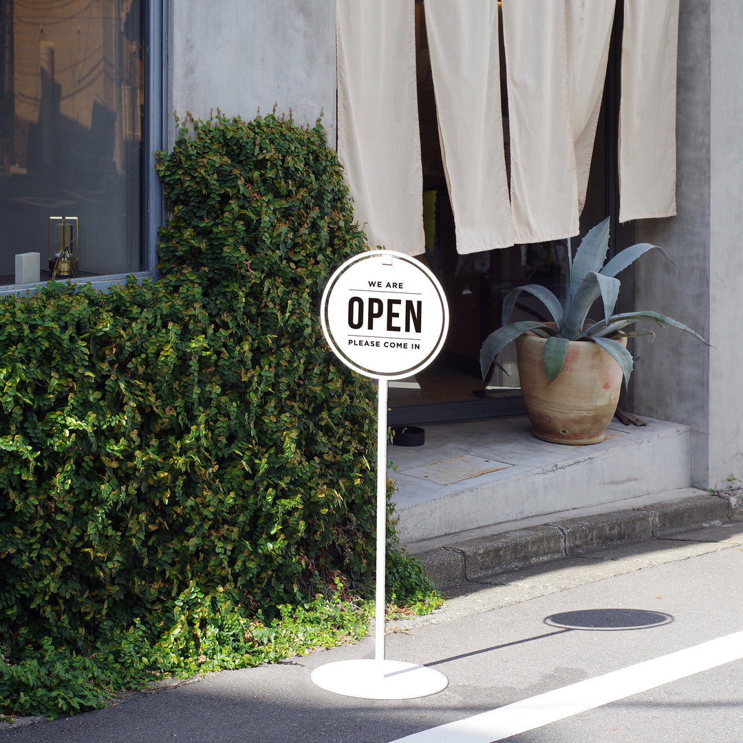 OPEN & CLOSED - ROUND FRAMED スタンドサイン