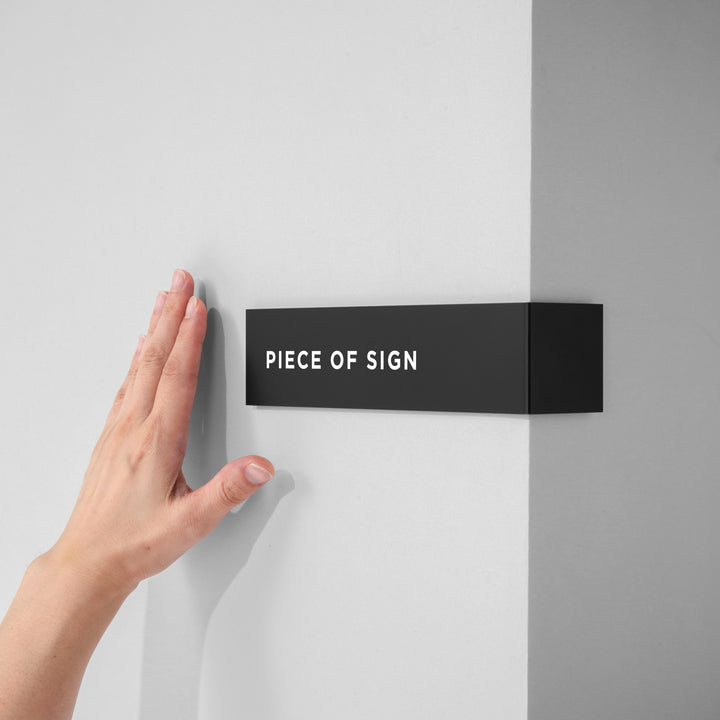 L-SHAPED DOOR SIGN - PIECE OF SIGN