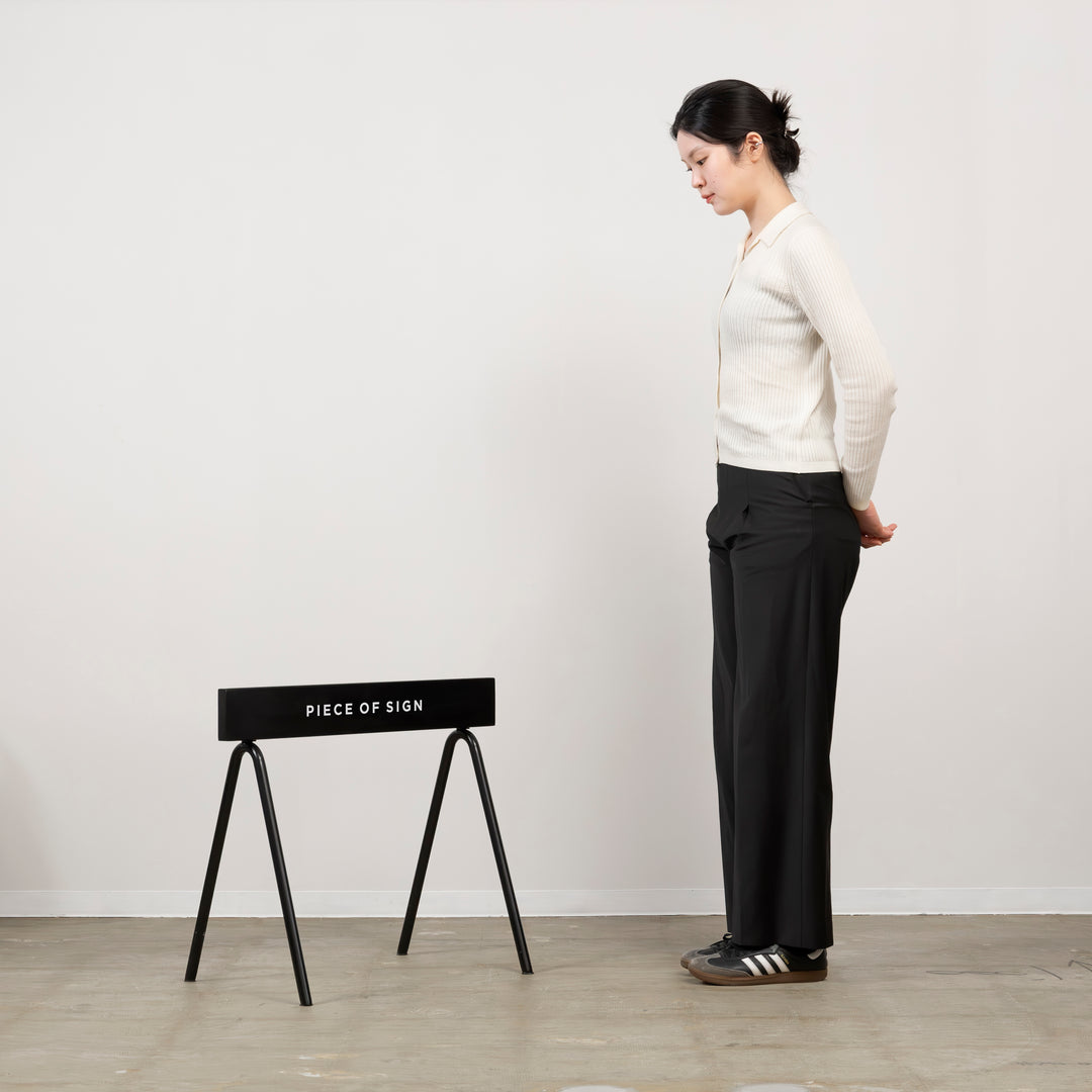 PIECE OF SIGN ピースオブサイン バリケードサイン ブラック STEEL バリケードサイン