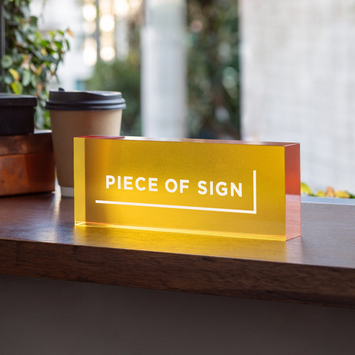 COUNTER / TABLE TOP サイン - アクリルカラー印刷 - PIECE OF SIGN
