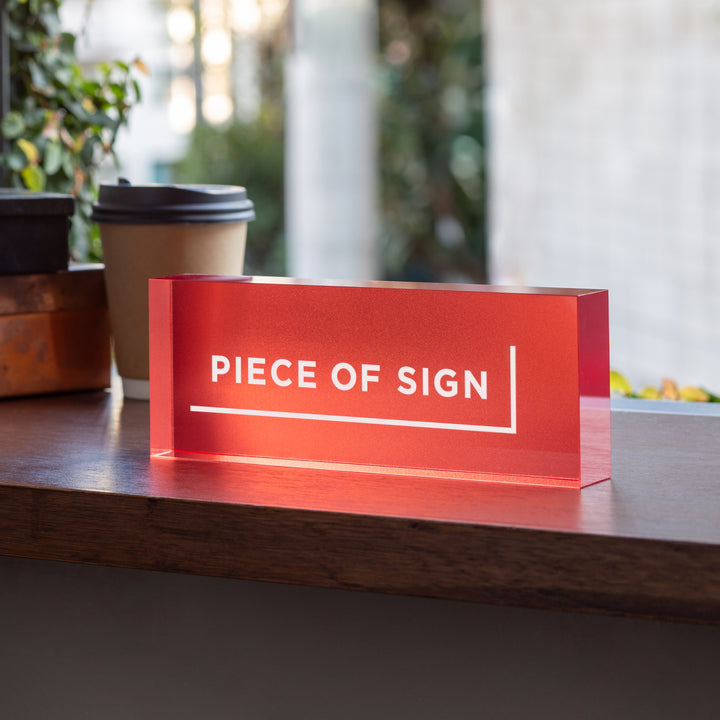COUNTER / TABLE TOP サイン - アクリルカラー印刷 - PIECE OF SIGN