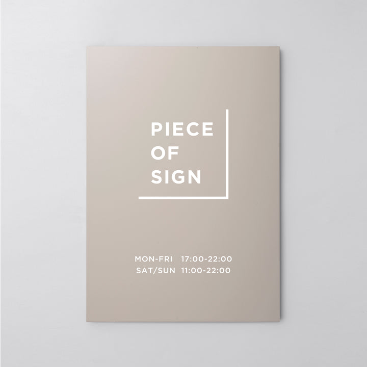 FLAT PLATE ウォールサイン L-SIZE - PIECE OF SIGN