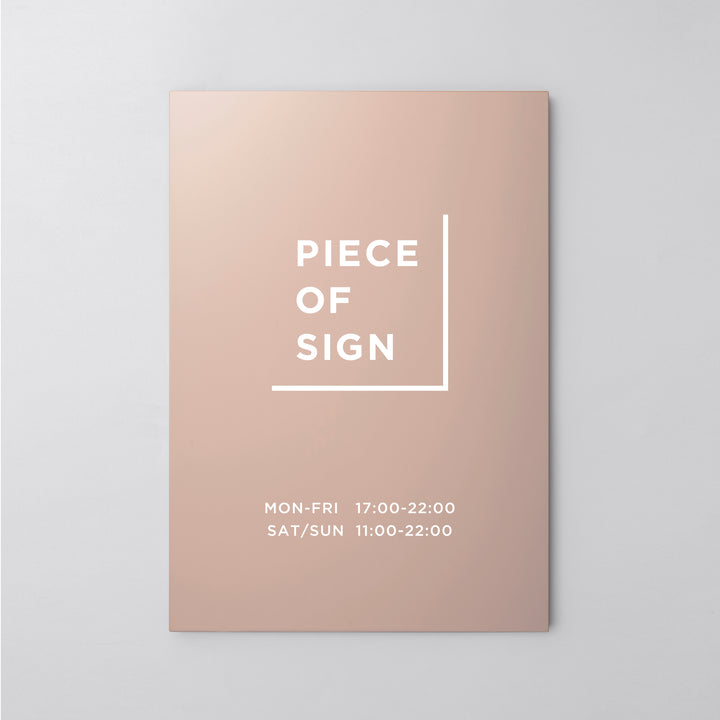 FLAT PLATE ウォールサイン L-SIZE - PIECE OF SIGN