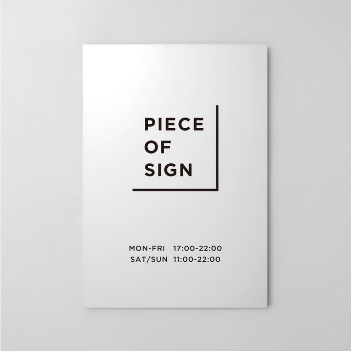 FLAT PLATE ウォールサイン L-SIZE - PIECE OF SIGN