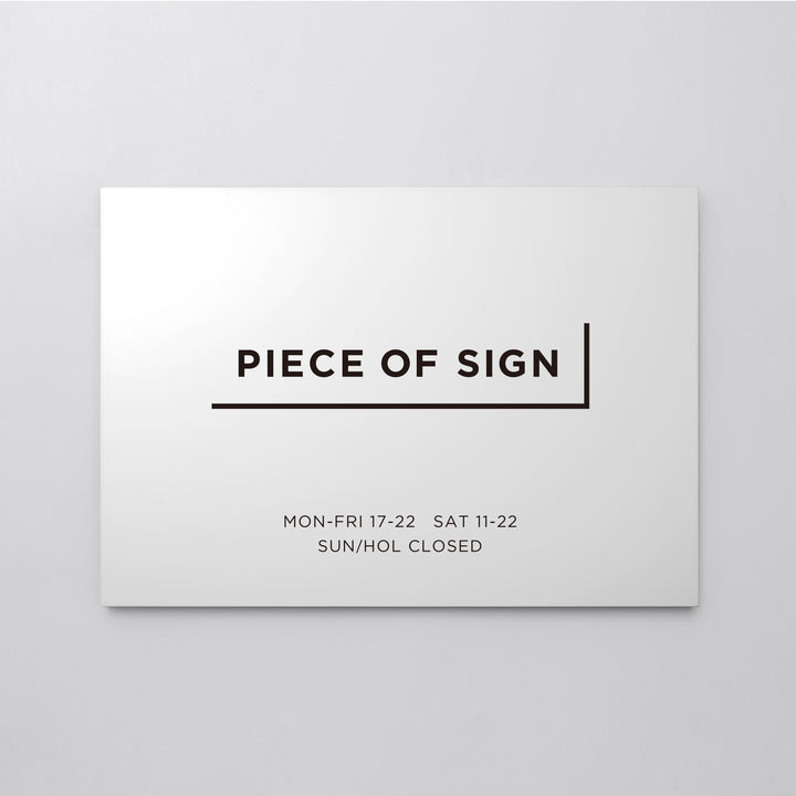 FLAT PLATE ウォールサイン L-SIZE - PIECE OF SIGN