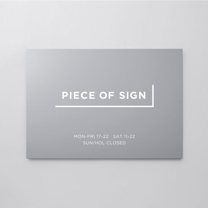 FLAT PLATE ウォールサイン L-SIZE - PIECE OF SIGN