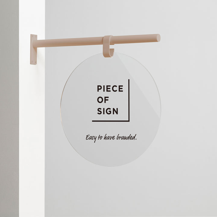 HANGING ウォールサイン 突き出し - ROUND - PIECE OF SIGN