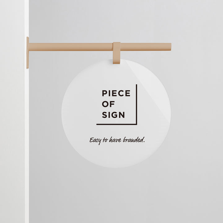 HANGING ウォールサイン 突き出し - ROUND - PIECE OF SIGN