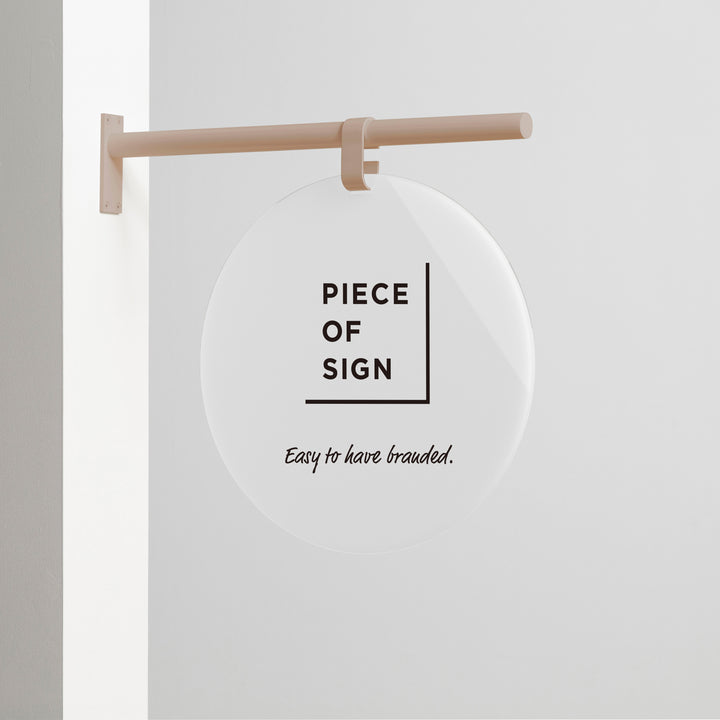 HANGING ウォールサイン 突き出し - ROUND - PIECE OF SIGN