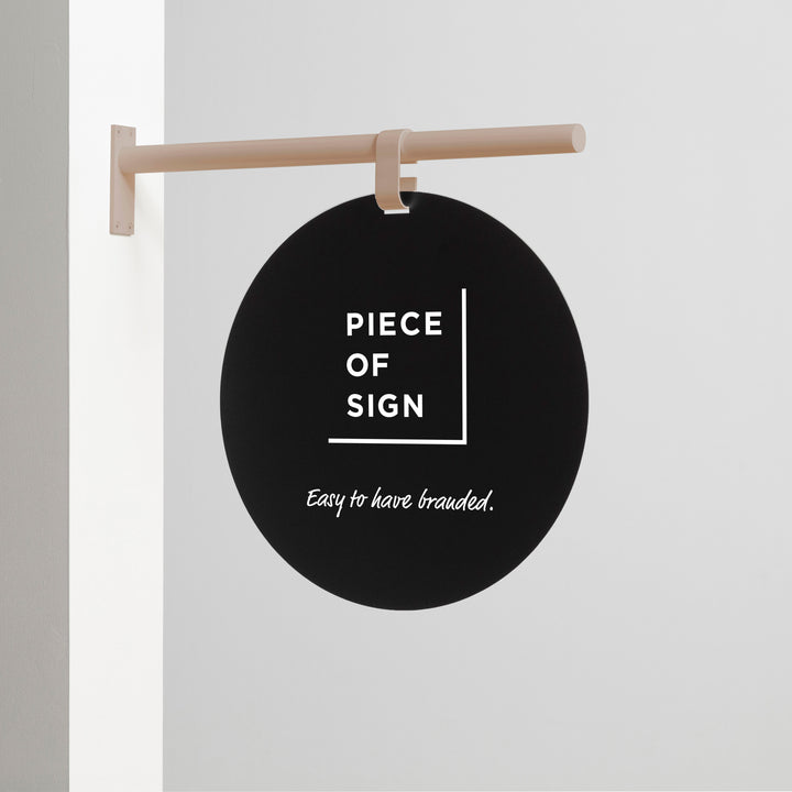HANGING ウォールサイン 突き出し - ROUND - PIECE OF SIGN