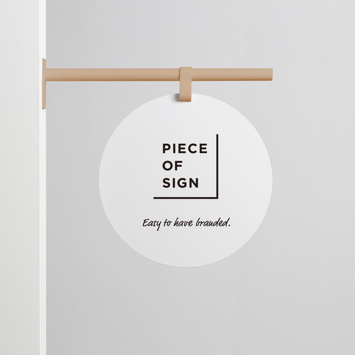 HANGING ウォールサイン 突き出し - ROUND - PIECE OF SIGN