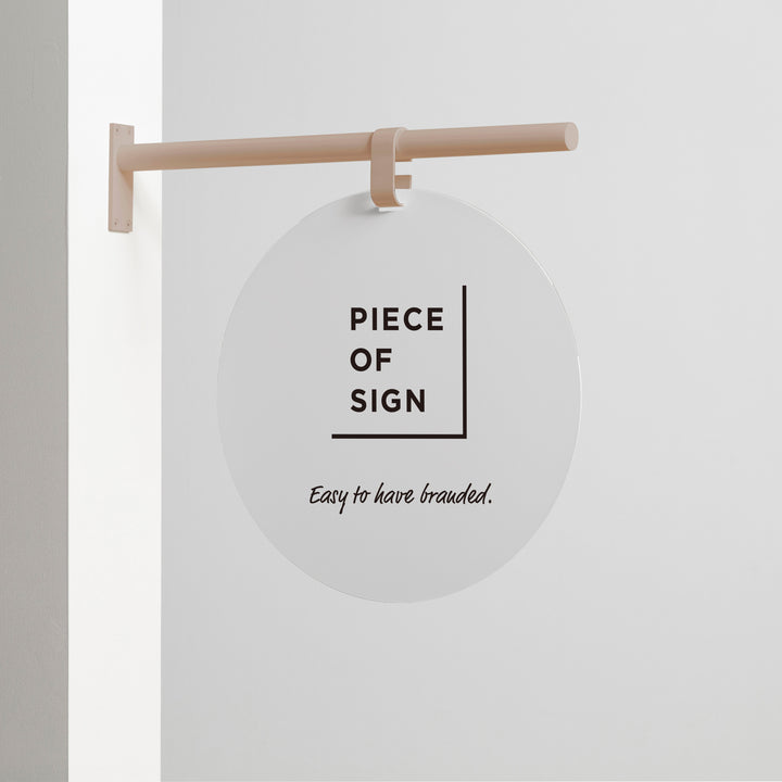 HANGING ウォールサイン 突き出し - ROUND - PIECE OF SIGN