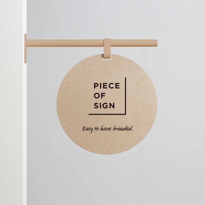 HANGING ウォールサイン 突き出し - ROUND - PIECE OF SIGN