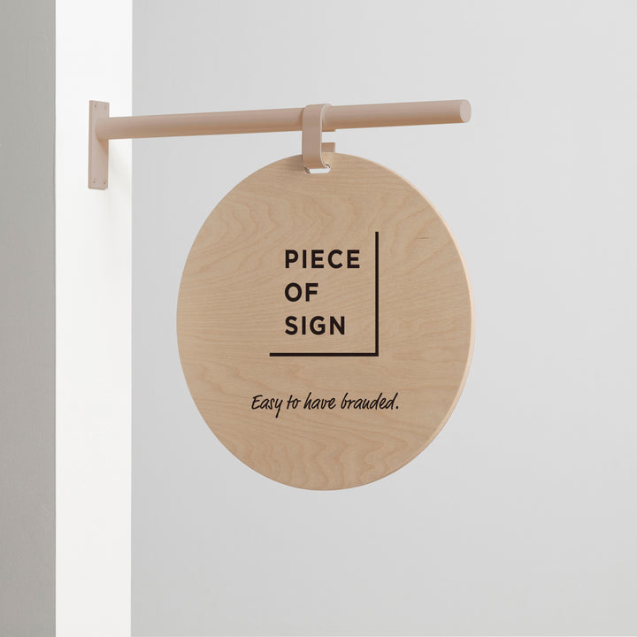 HANGING ウォールサイン 突き出し - ROUND - PIECE OF SIGN