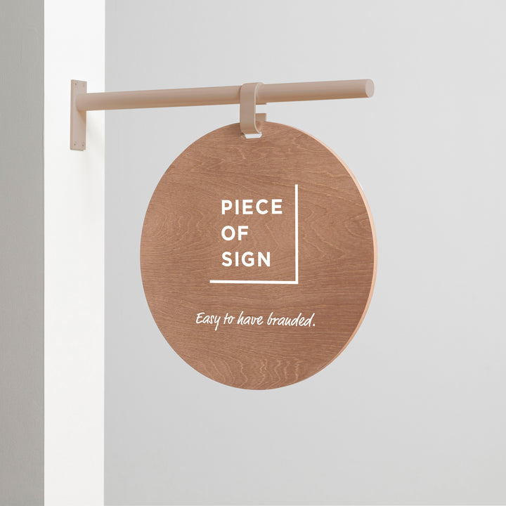 HANGING ウォールサイン 突き出し - ROUND - PIECE OF SIGN