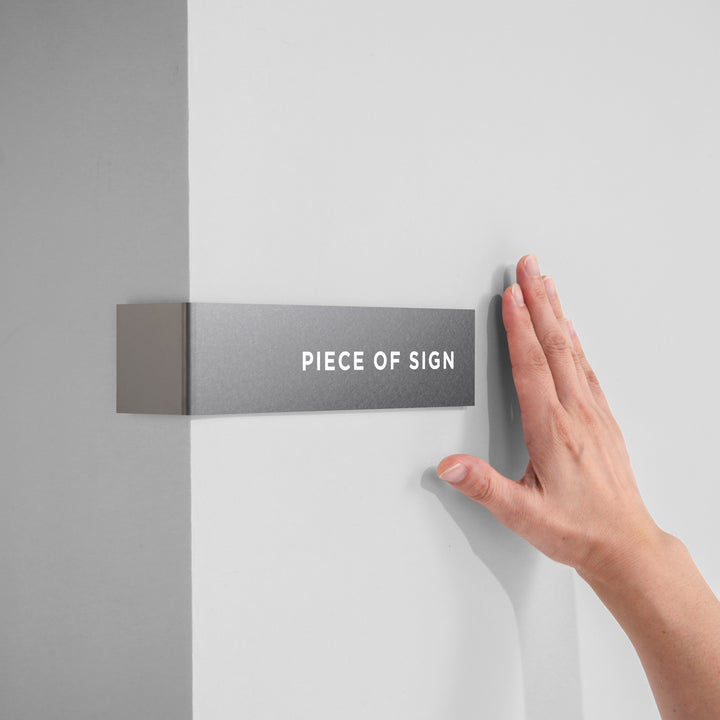 L-SHAPED DOOR SIGN - PIECE OF SIGN