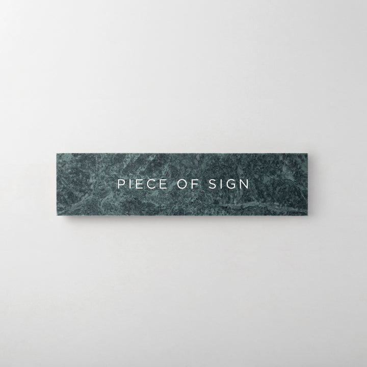 THE DOOR PLATE - clé lapidary - PIECE OF SIGN