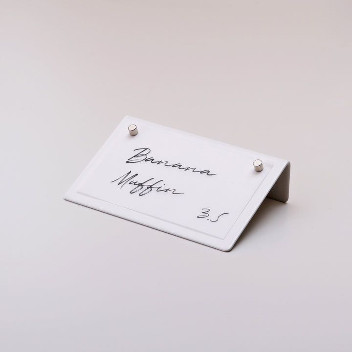 L-SHAPED PRICE POP スタンド - 紙差し替えタイプ