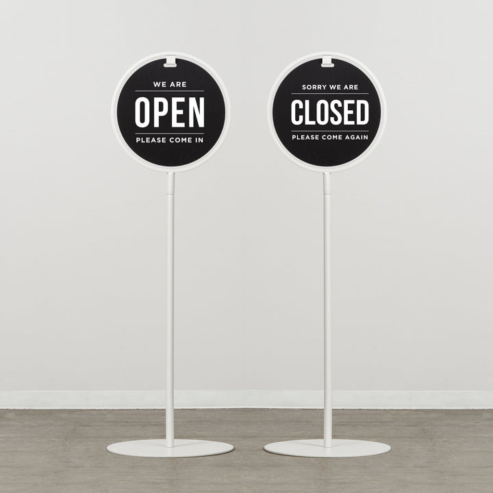 OPEN & CLOSED - ROUND FRAMED スタンドサイン - PIECE OF SIGN